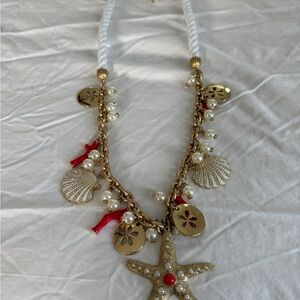 Lilly Pulitzer Gold and Red Starfish Necklace